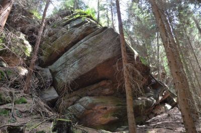 Žaltmanské arkózy v údolí Jíveckého potoka